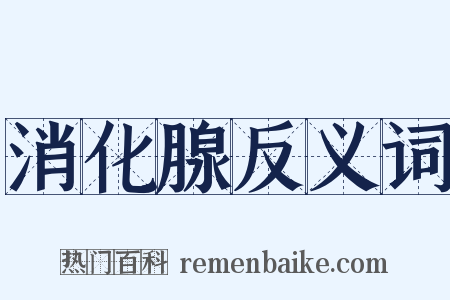 消化腺反义词是什么意思的图片